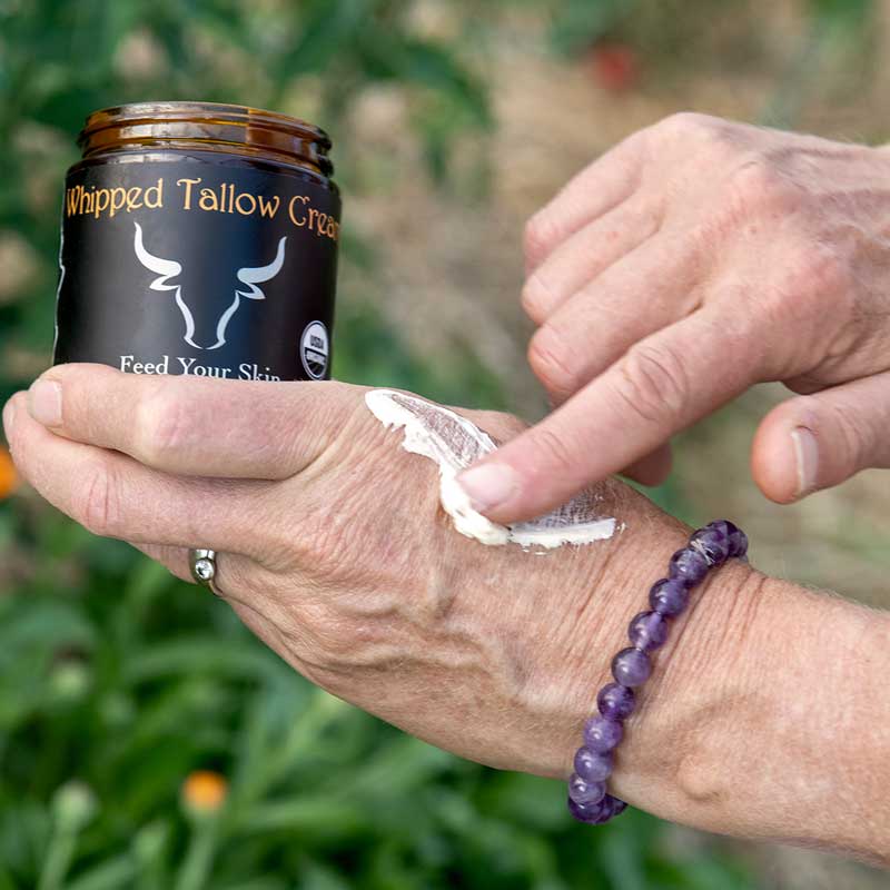 Certified 100% Organic Tallow Balm with Calendula & Rose – Deep Hydration for Mature Skin