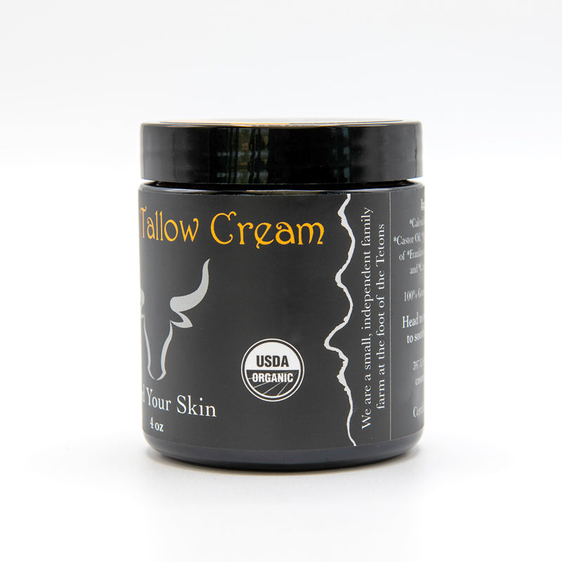 Certified 100% Organic Tallow Balm with Calendula & Rose – Deep Hydration for Mature Skin