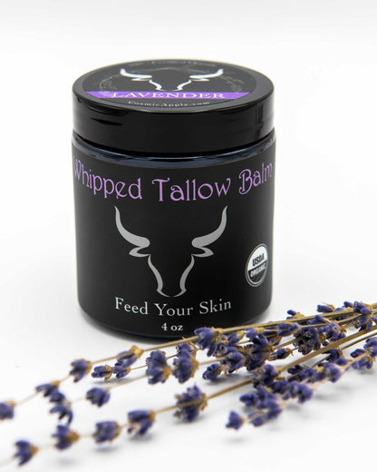 Certified 100% Organic Lavender Whipped Tallow Balm- Best Seller!